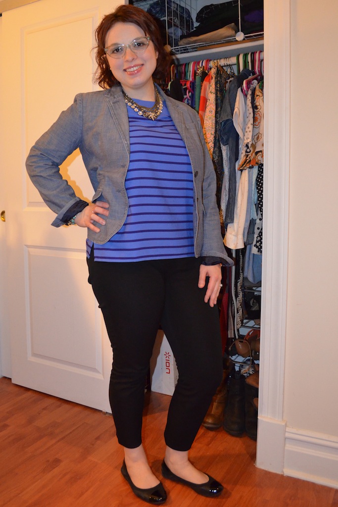What NYC Recessionista Wears: periwinkle and sparkles - NYC Recessionista